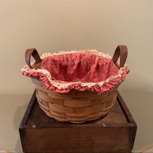 Vintage Longaberger 1987 Basket With Fabric